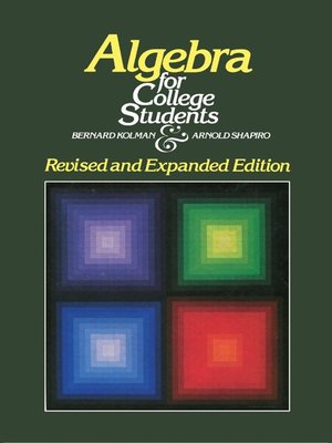 cover image of Algebra for College Students